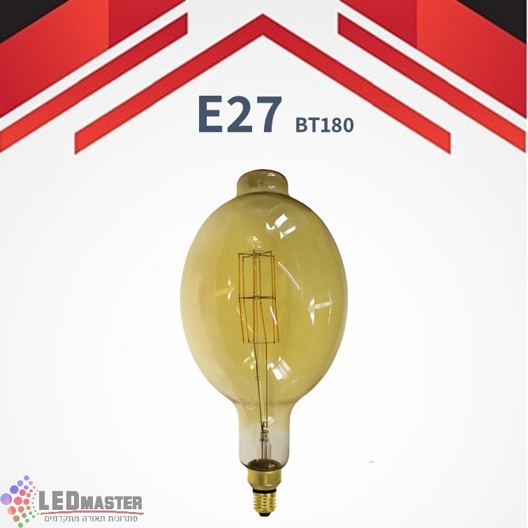 נורת ג'מבו לד 8W E27 2400K BT180 ניתן לעמעום נורת ג'מבו לד 8W E27 2400K BT180 ניתן לעמעום