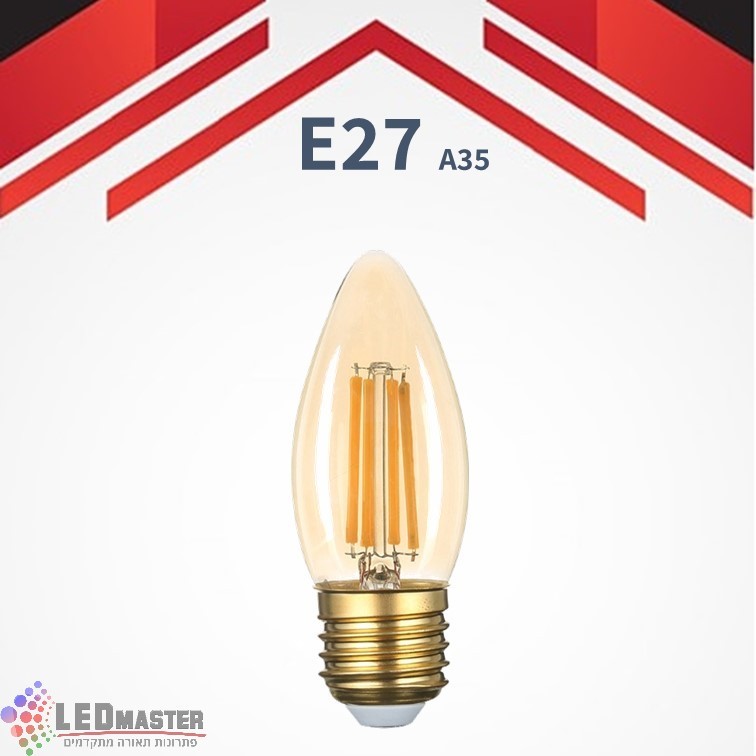 נורת לד נר דמוי להט 5W E27 2000K נורת לד נר דמוי להט 5W E27 2000K