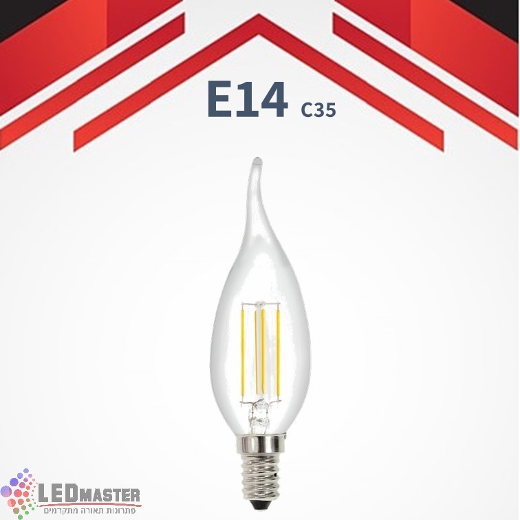 נורת לד נר טיפה דמוי להט 5W E14 2700K ניתן לעמעום נורת לד נר טיפה דמוי להט 5W E14 2700K ניתן לעמעום