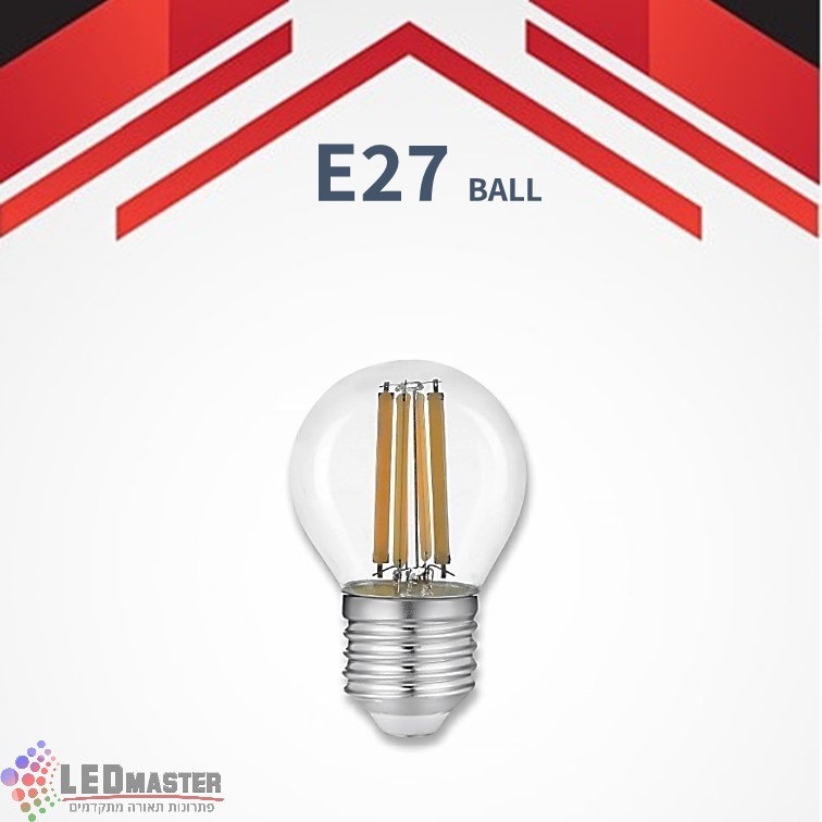 נורת לד כדור דמוי להט 5W E27 2700K לא ניתן לעמעום נורת לד כדור דמוי להט 5W E27 2700K לא ניתן לעמעום