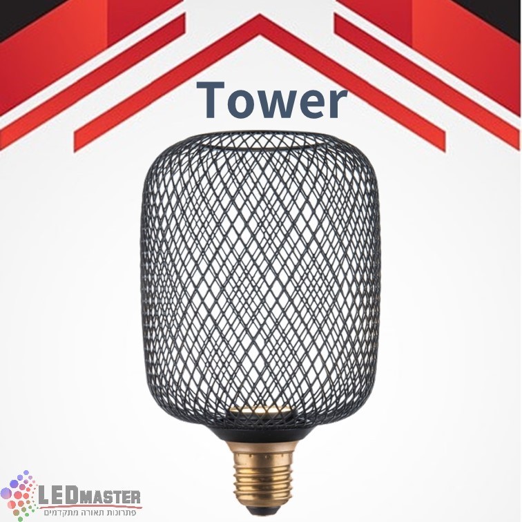 נורת לד 3.5W רשת מגדל שחור 3000K נורת לד 3.5W רשת מגדל שחור 3000K