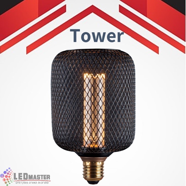 נורת לד 3.5W רשת מגדל שחור 1800K נורת לד 3.5W רשת מגדל שחור 1800K