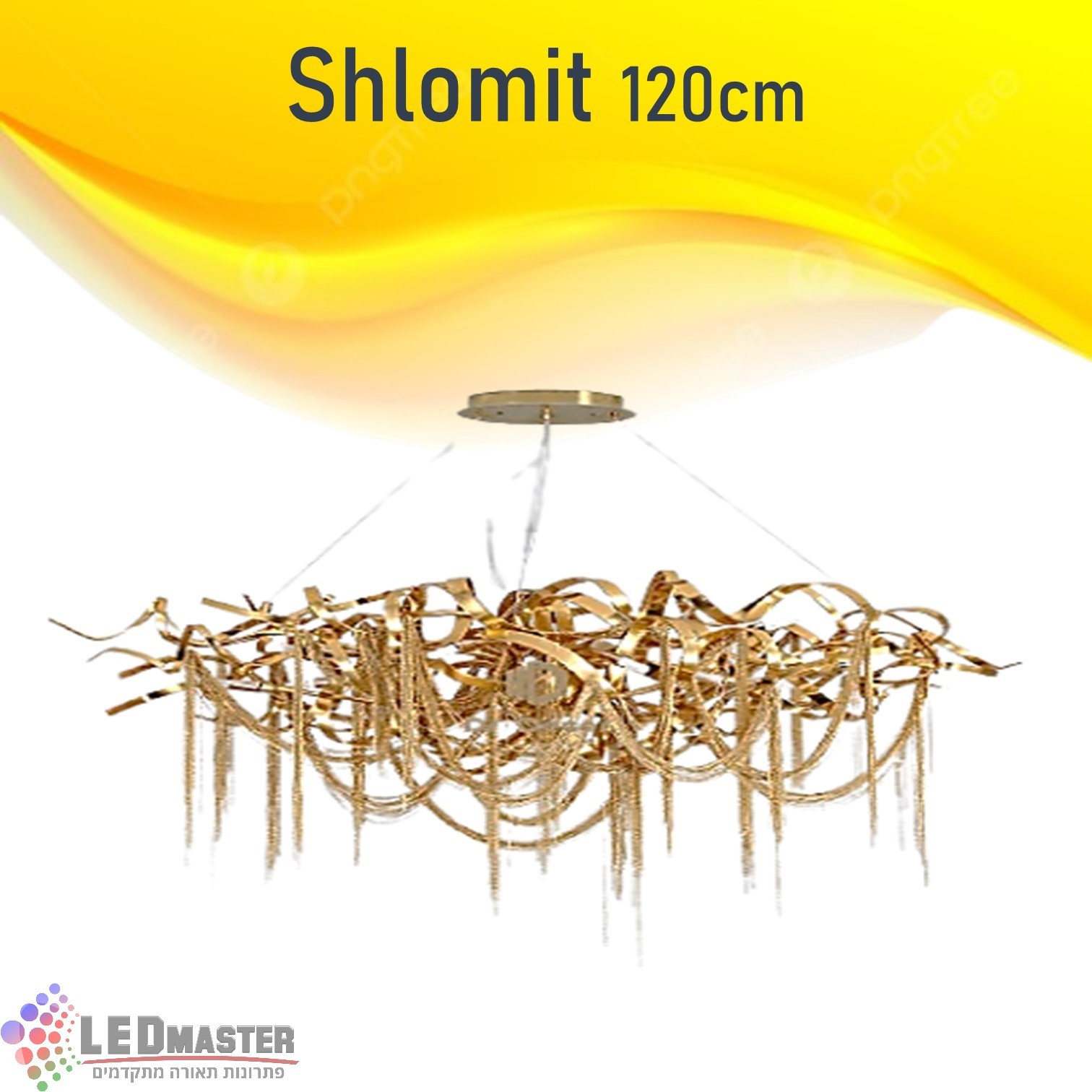גוף תאורה תלוי נברשת קריסטל 120cm שלומית גוף תאורה תלוי נברשת קריסטל 120cm שלומית