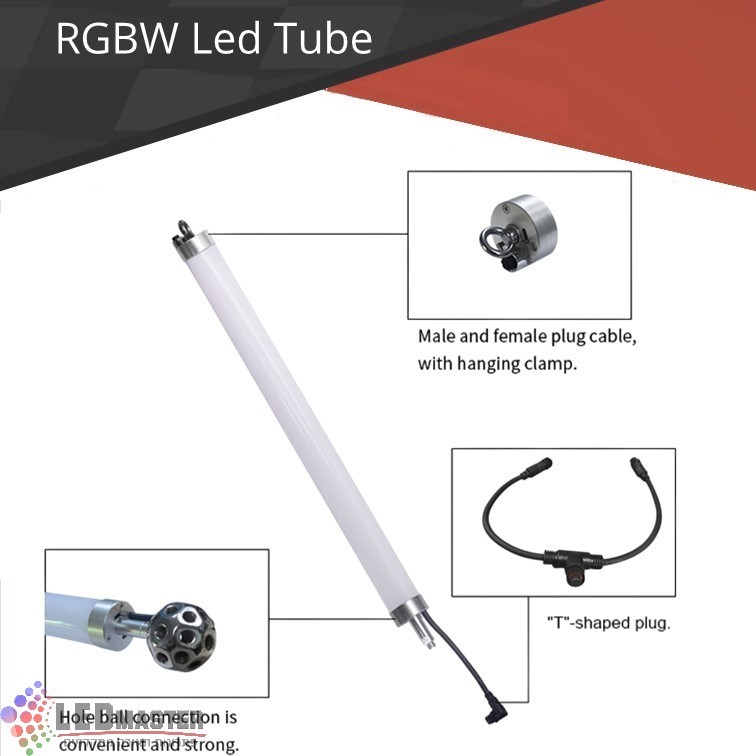 גוף תאורה טיובת לד 360 מע' בגדלים שונים RGBW גוף תאורה טיובת לד 360 מע' בגדלים שונים RGBW
