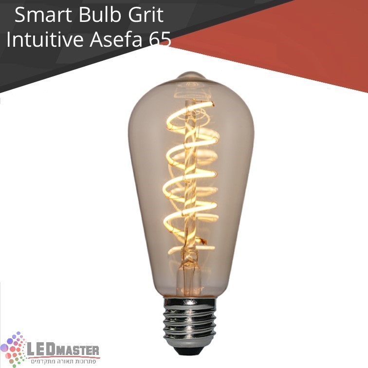 נורה חכמה פחם לד - GRIT INTUITIVE ASAFA G64 נורה חכמה פחם לד - GRIT INTUITIVE ASAFA G64