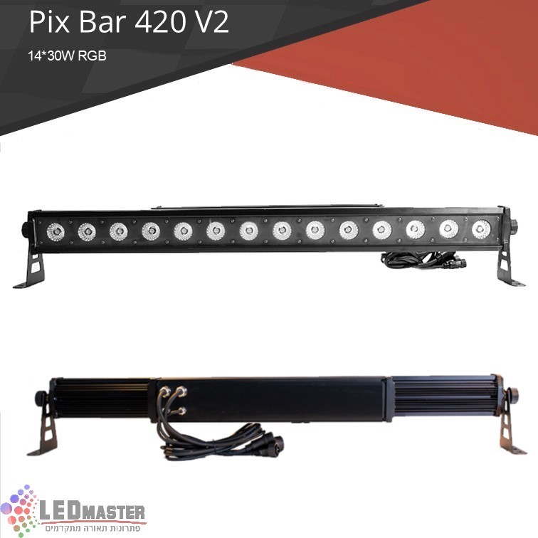 גוף תאורה פנס מוגן מים RGB 14X30W PIX 420 V2 DMX512 גוף תאורה פנס מוגן מים RGB 14X30W PIX 420 V2 DMX512