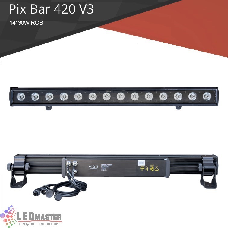 גוף תאורה פנס מוגן מים RGB 14X30W PIX 420 V3 DMX512 גוף תאורה פנס מוגן מים RGB 14X30W PIX 420 V3 DMX512