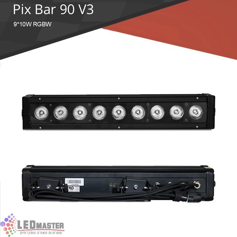 גוף תאורה פנס מוגן מים RGBW 9X10W PIX 90 V3 DMX512 גוף תאורה פנס מוגן מים RGBW 9X10W PIX 90 V3 DMX512