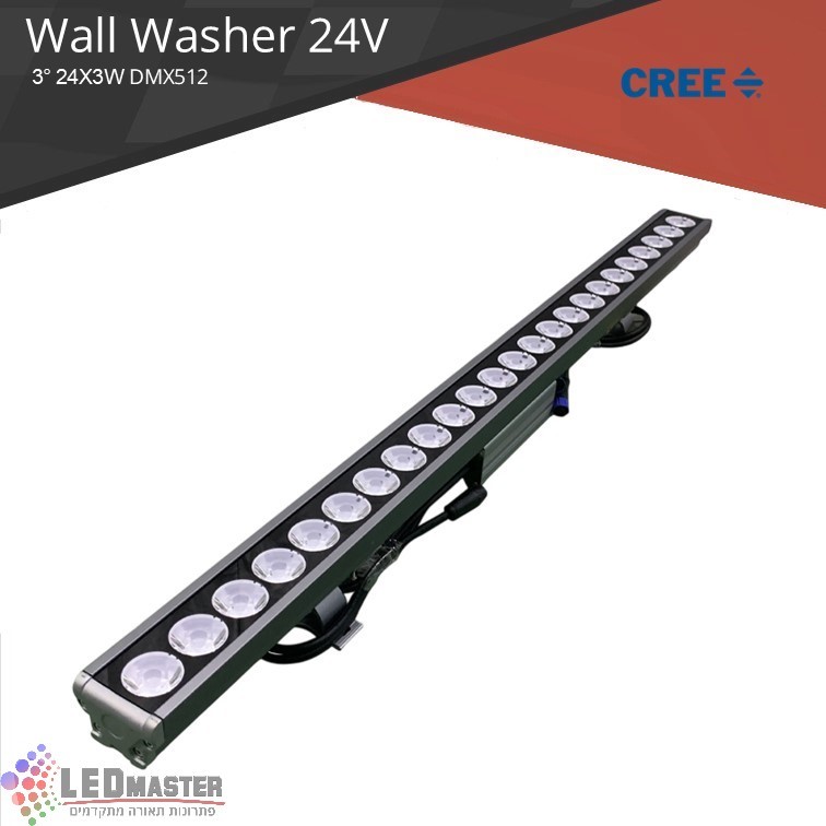 גוף תאורה פנס לשטיפה צרה 3 מעלות DMX512 72W 24V גוף תאורה פנס לשטיפה צרה 3 מעלות DMX512 72W 24V