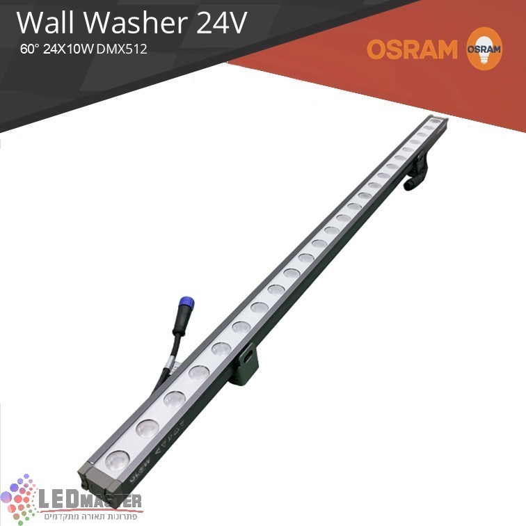 גוף תאורה פנס לשטיפה רחבה 60 מעלות RGB 24W 24V DMX512 גוף תאורה פנס לשטיפה רחבה 60 מעלות RGB 24W 24V DMX512