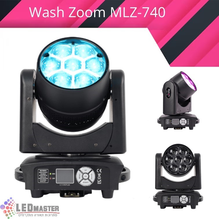 פנס תאורה מקצועי RGBW לשטיפה ממוקדת MLZ-740 פנס תאורה מקצועי RGBW לשטיפה ממוקדת MLZ-740