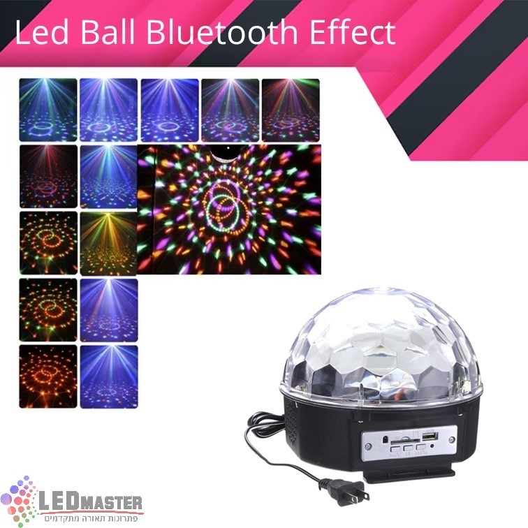 פנס תאורה אפקט תאורה LED ball with Bluetooth Light Effect פנס תאורה אפקט תאורה LED ball with Bluetooth Light Effect