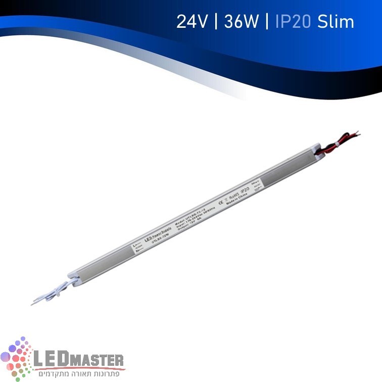 ספק כוח שנאי ארוך SLIM 1.5A (36W) 24V ספק כוח שנאי ארוך SLIM 1.5A (36W) 24V
