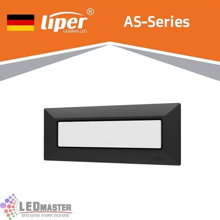 גוף תאורת לחומה 7W תה"ט CCT לבן/שחור Liper Flora גוף תאורת לחומה 7W תה"ט CCT לבן/שחור Liper Flora