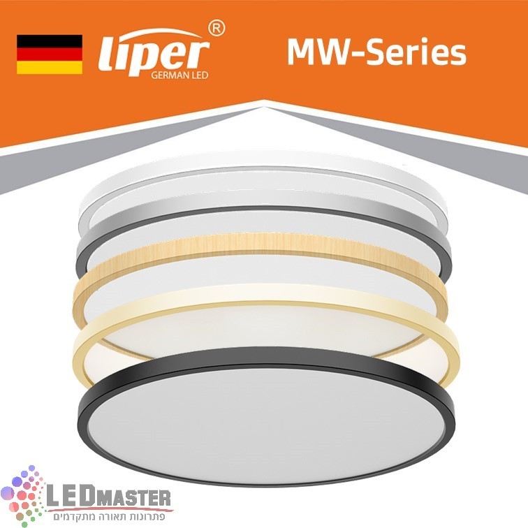 צמוד תקרה לד 40-60W עגול CCT במגוון צבעים Liper Sky צמוד תקרה לד 40-60W עגול CCT במגוון צבעים Liper Sky