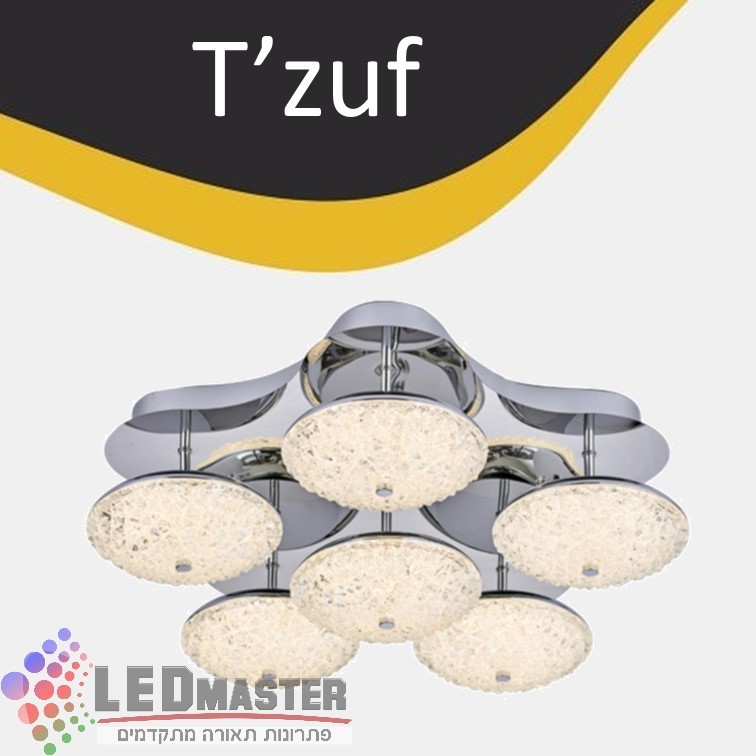 גוף תאורה צמוד תקרה לד 90W קריסטל צוף גוף תאורה צמוד תקרה לד 90W קריסטל צוף