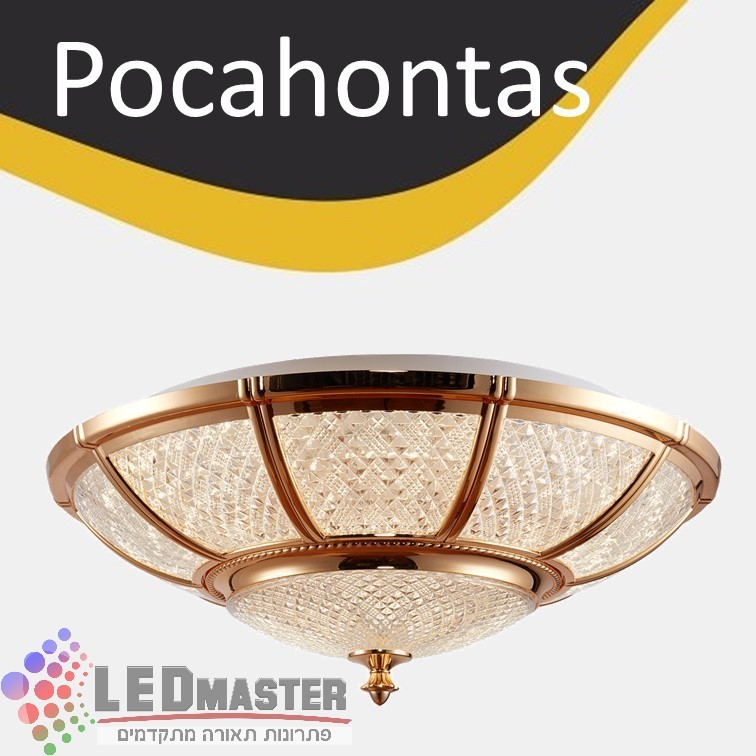 גוף תאורה צמוד תקרה לד 70/90W קריסטל פוקהונטס גוף תאורה צמוד תקרה לד 70/90W קריסטל פוקהונטס