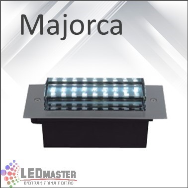 גוף תאורה שקוע קיר 2.7W מוגן מים מיורקה גוף תאורה שקוע קיר 2.7W מוגן מים מיורקה