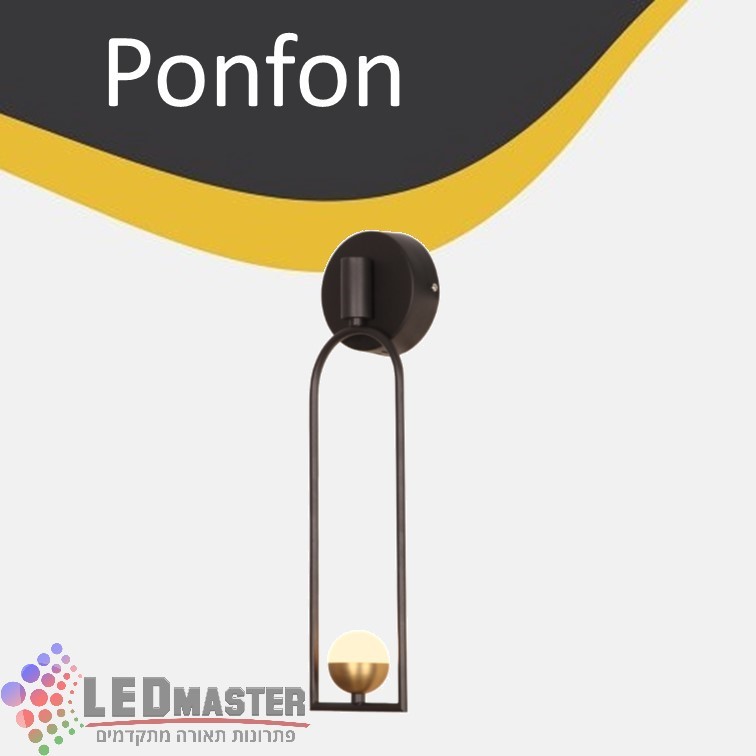 גוף תאורה צמוד קיר 4W פונפון בודד גוף תאורה צמוד קיר 4W פונפון בודד