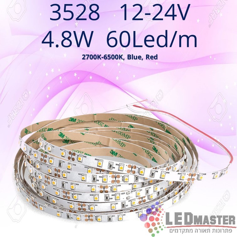 ��� �� ���� 3528  4.8W   12-24V  60Led/m