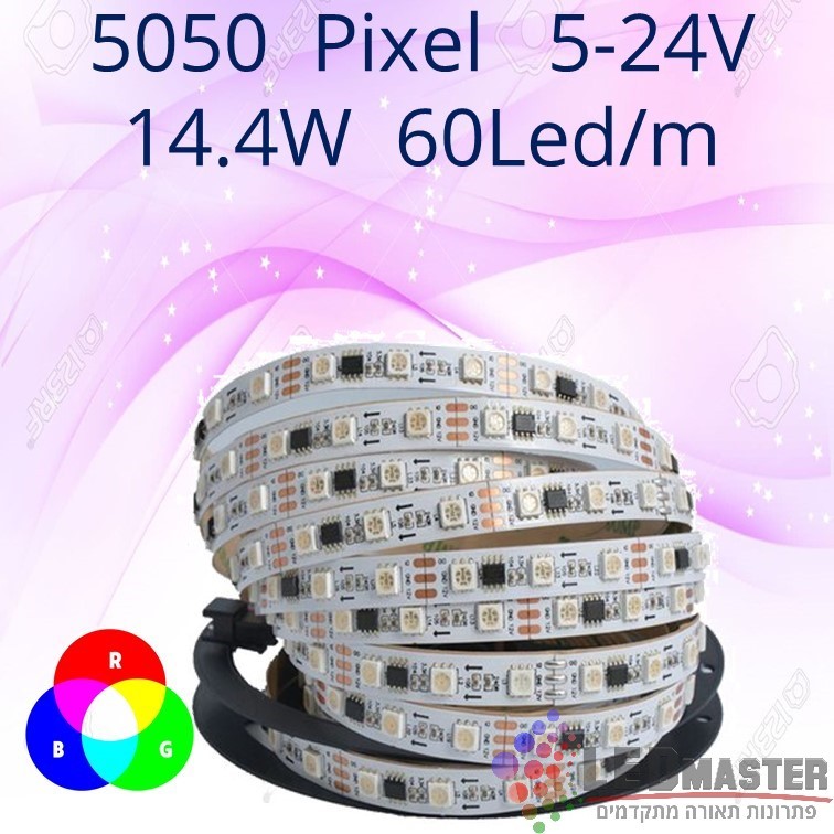 ��� �� ���� 5050 Pixle RGB  14.4W 12-24V 60Led/m