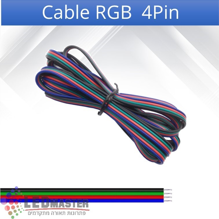 כבל הלחמה לפס לד RGB ארבע גידי כבל הלחמה לפס לד RGB ארבע גידי