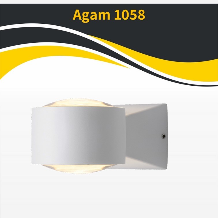 גוף תאורה אגם קיר 6W 1058 כפול לבן (25305) גוף תאורה אגם קיר 6W 1058 כפול לבן (25305)