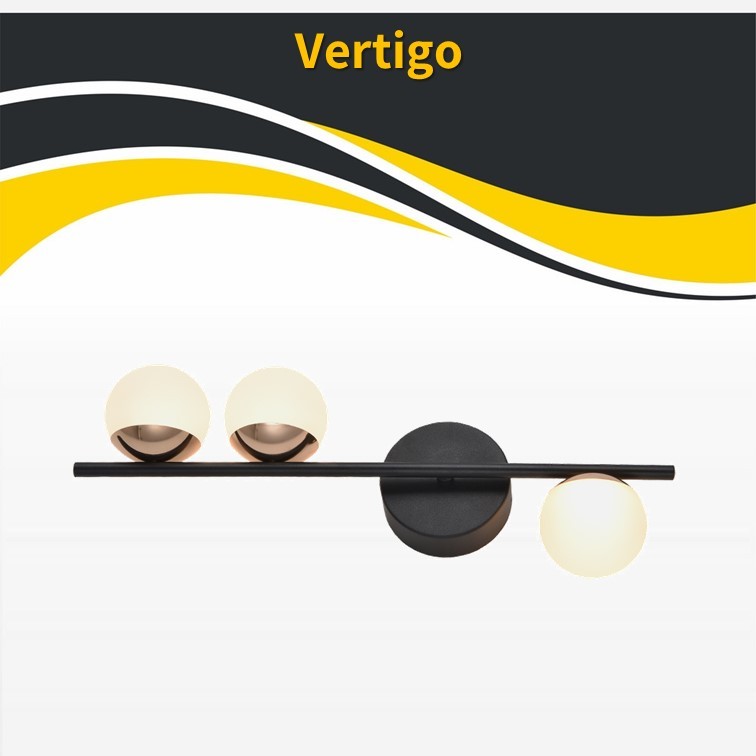 גוף תאורה ורטיגו קיר 9W שלישיה (25296) גוף תאורה ורטיגו קיר 9W שלישיה (25296)
