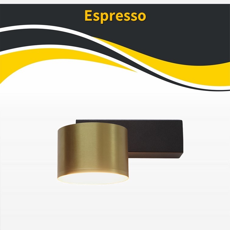 גוף תאורה אספרסו קיר 8W בודד (25543) גוף תאורה אספרסו קיר 8W בודד (25543)