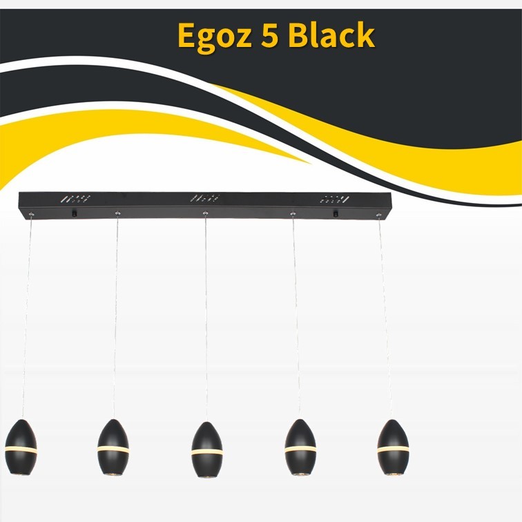 גוף תאורה תלוי אגוז *5 שחור על פס 6W LED (25702) גוף תאורה תלוי אגוז *5 שחור על פס 6W LED (25702)