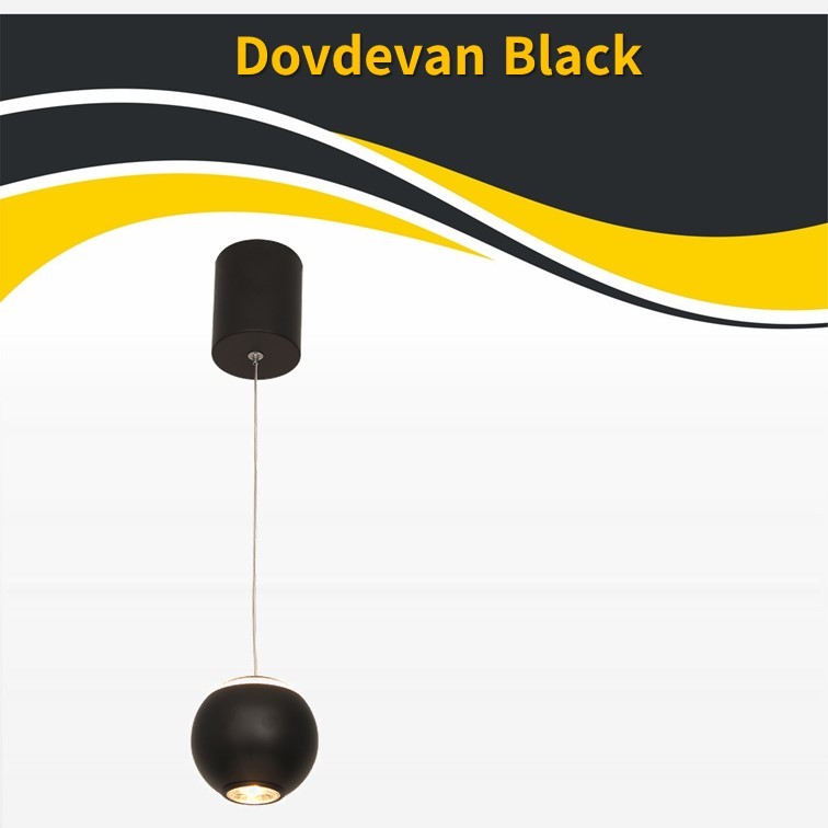 גוף תאורה תלוי דובדבן בודד שחור LED 6W (25696) גוף תאורה תלוי דובדבן בודד שחור LED 6W (25696)