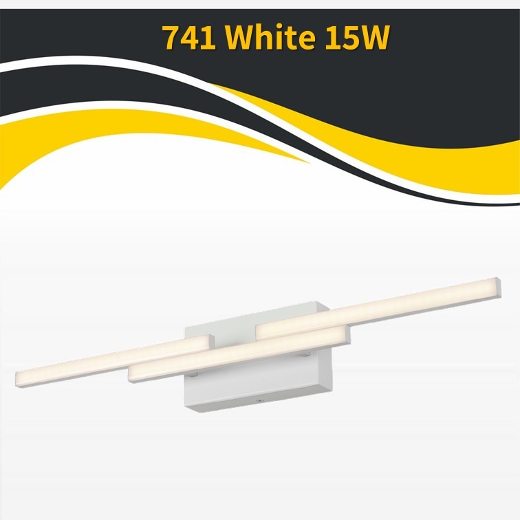 גוף תאורה מנורת קיר 741 לבן LED 15W גוף תאורה מנורת קיר 741 לבן LED 15W