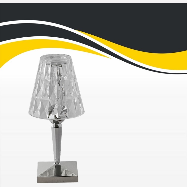 מנורת שולחן 1767 ניקל טאצ LED נטען 3W מנורת שולחן 1767 ניקל טאצ LED נטען 3W