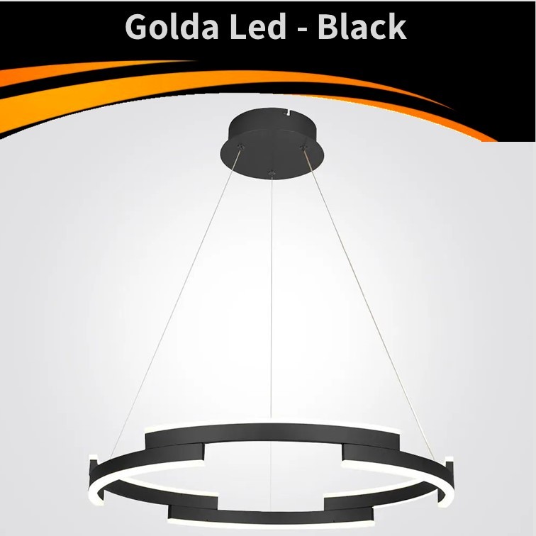 גוף תאורה תליה גולדה לד שחור 60W / 80W גוף תאורה תליה גולדה לד שחור 60W / 80W