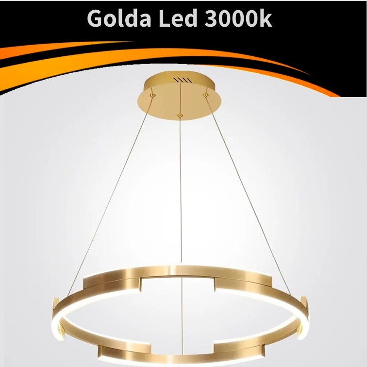גוף תאורה תליה גולדה לד 40W / 60W / 80W גוף תאורה תליה גולדה לד 40W / 60W / 80W