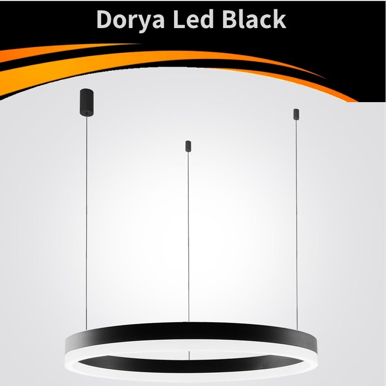 גוף תאורה תליה דוריה שחור לד 25W / 30W /40W גוף תאורה תליה דוריה שחור לד 25W / 30W /40W