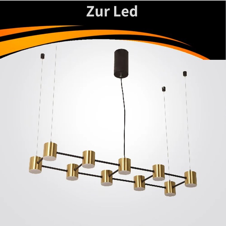 גוף תאורה תליה צור 10*10W לד פליז+שחור גוף תאורה תליה צור 10*10W לד פליז+שחור