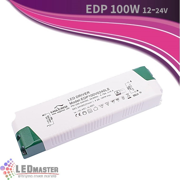 ספק כח לינארי ארוך וצר 100W EDP100 ספק כח לינארי ארוך וצר 100W EDP100
