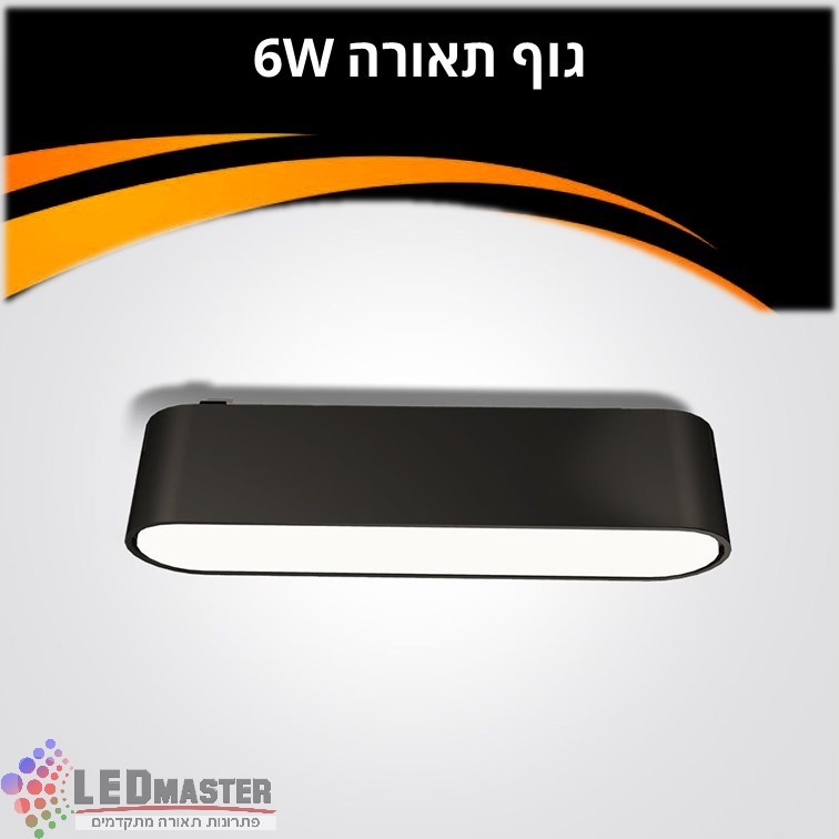 גוף תאורה למערכת תאורה מגנטית 12W| שחור| לבן| 48V גוף תאורה למערכת תאורה מגנטית 12W| שחור| לבן| 48V