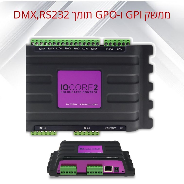 ���� GPI �- GPO ���� � DMX,RS232 ����� ���� ���� VISUAL PRODUCTION ��� IOCORE2