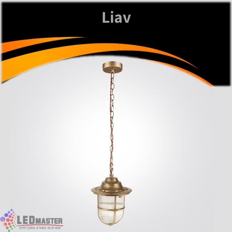 גוף תאורה מנורת תליה ליאב חוץ גינה פליז יצוק IP44 גוף תאורה מנורת תליה ליאב חוץ גינה פליז יצוק IP44