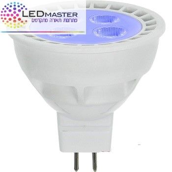 נורת לד 4W 12V MR16 כחול נורת לד 4W 12V MR16 כחול