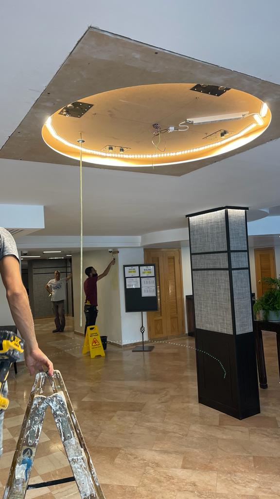 פרויקט גוף תאורה טבעת טרימלס במלון קיסר ירושלים מלון פרויקט גוף תאורה טבעת טרימלס במלון קיסר ירושלים מלון