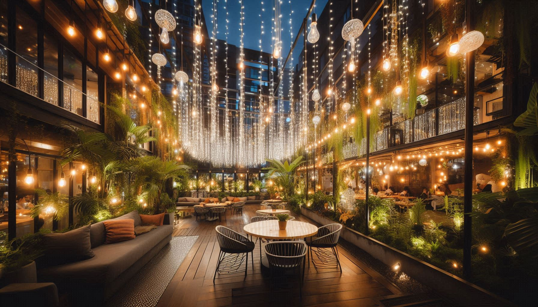 שרשראות תאורה במסעדות שרשראות תאורה במסעדות